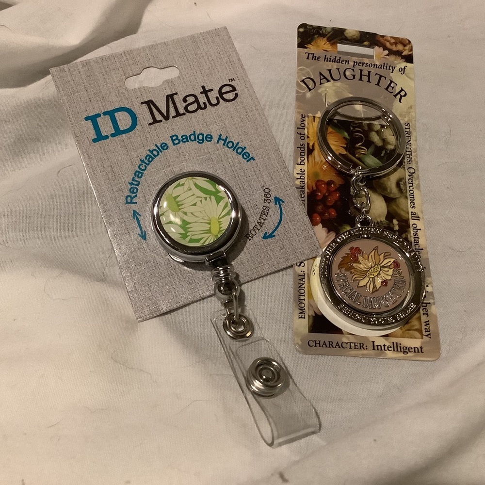 ID Mate Card Badge Holder and Key Ring